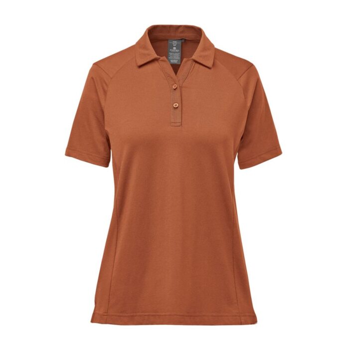 WOMENS OASIS S/S POLO BLACK-2XL