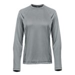 WOMENS VOLANTE L/S TEE ASH HEATHER-2XL