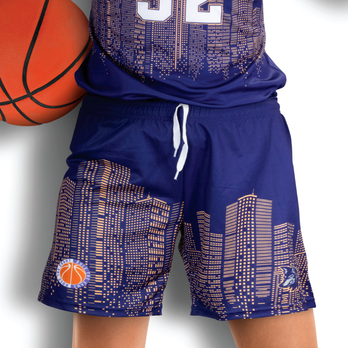 SKU-67_Sublimated_Womens_Basketball_Shorts_Main.jpg Sublimated Womens Basketball Shorts - Image 1